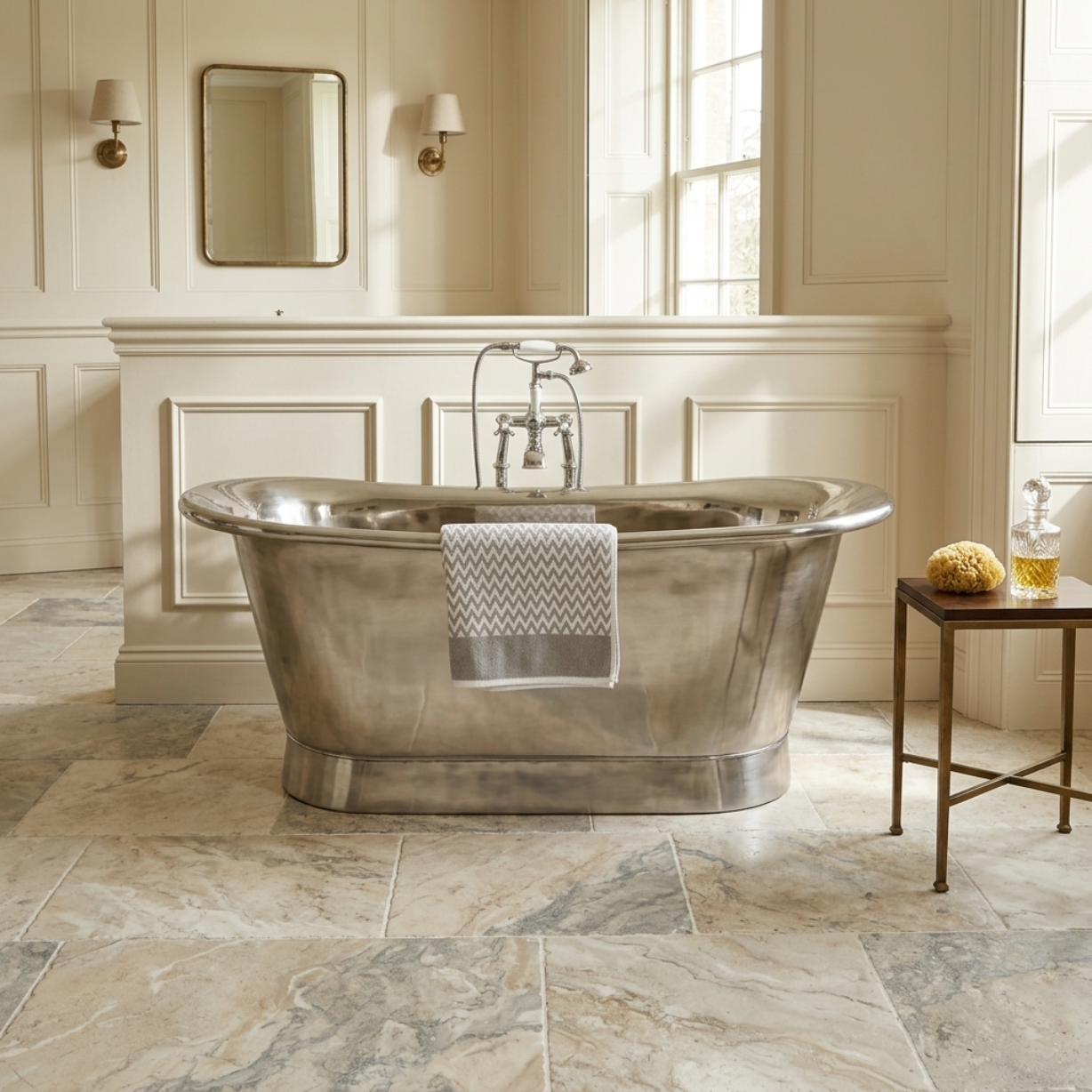 Hurlingham Allingham Nickel Freestanding Bath