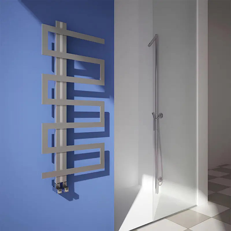 Carisa Ibiza Geometric Stainless Steel Bathroom Radiator | 2 finishes, 3 sizes