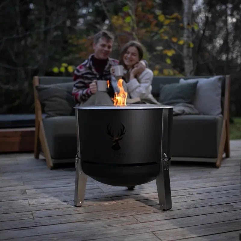 Masuria Living Alpha 600 Smokeless Fire Pit - Fire Pit - Ice Cold Spice | Black