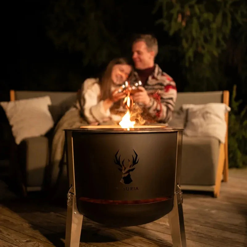 Masuria Living Alpha 600 Smokeless Fire Pit - Fire Pit - Ice Cold Spice | Black