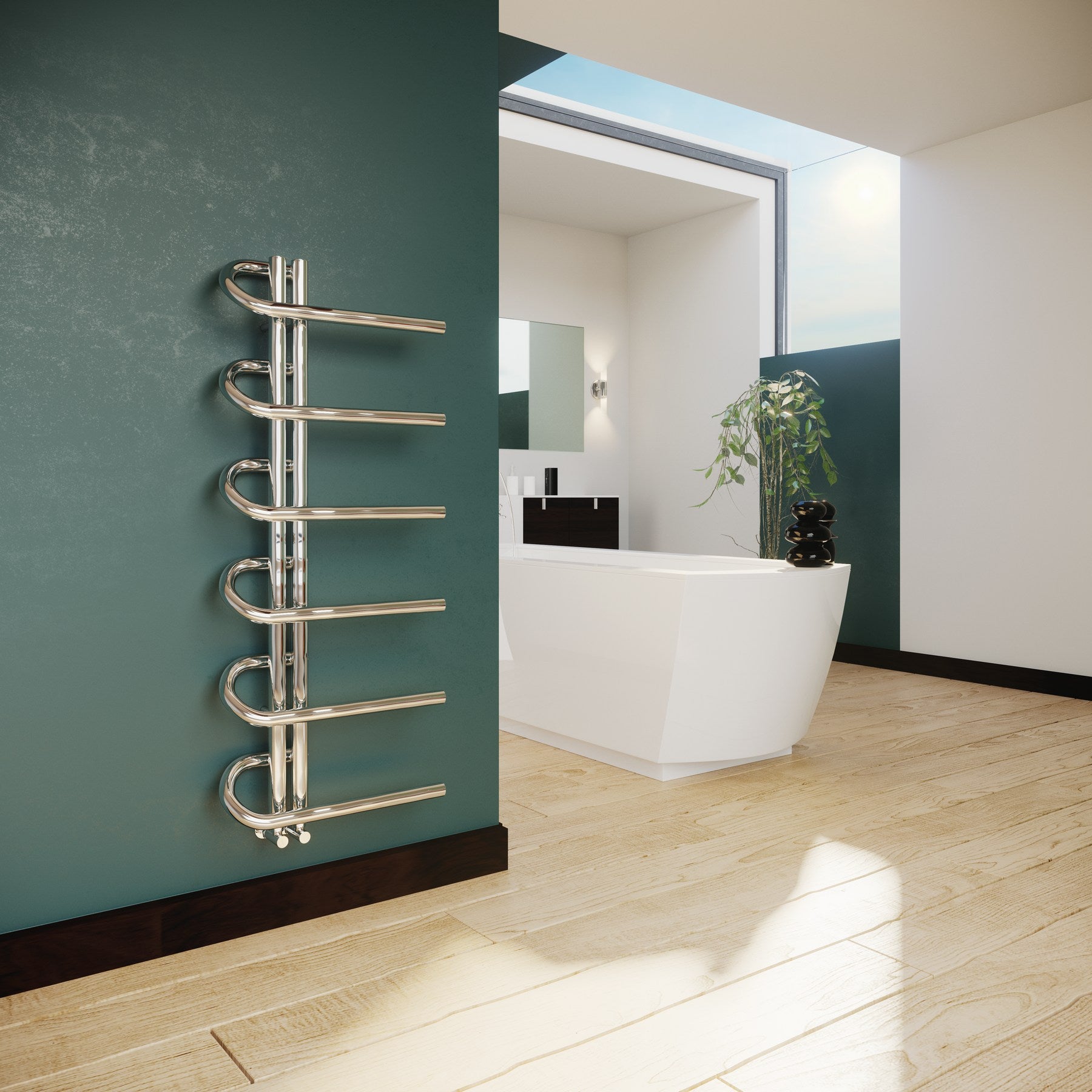 DQ Heating Jango Heated Steel Towel Rail | Choice of Colour and Size