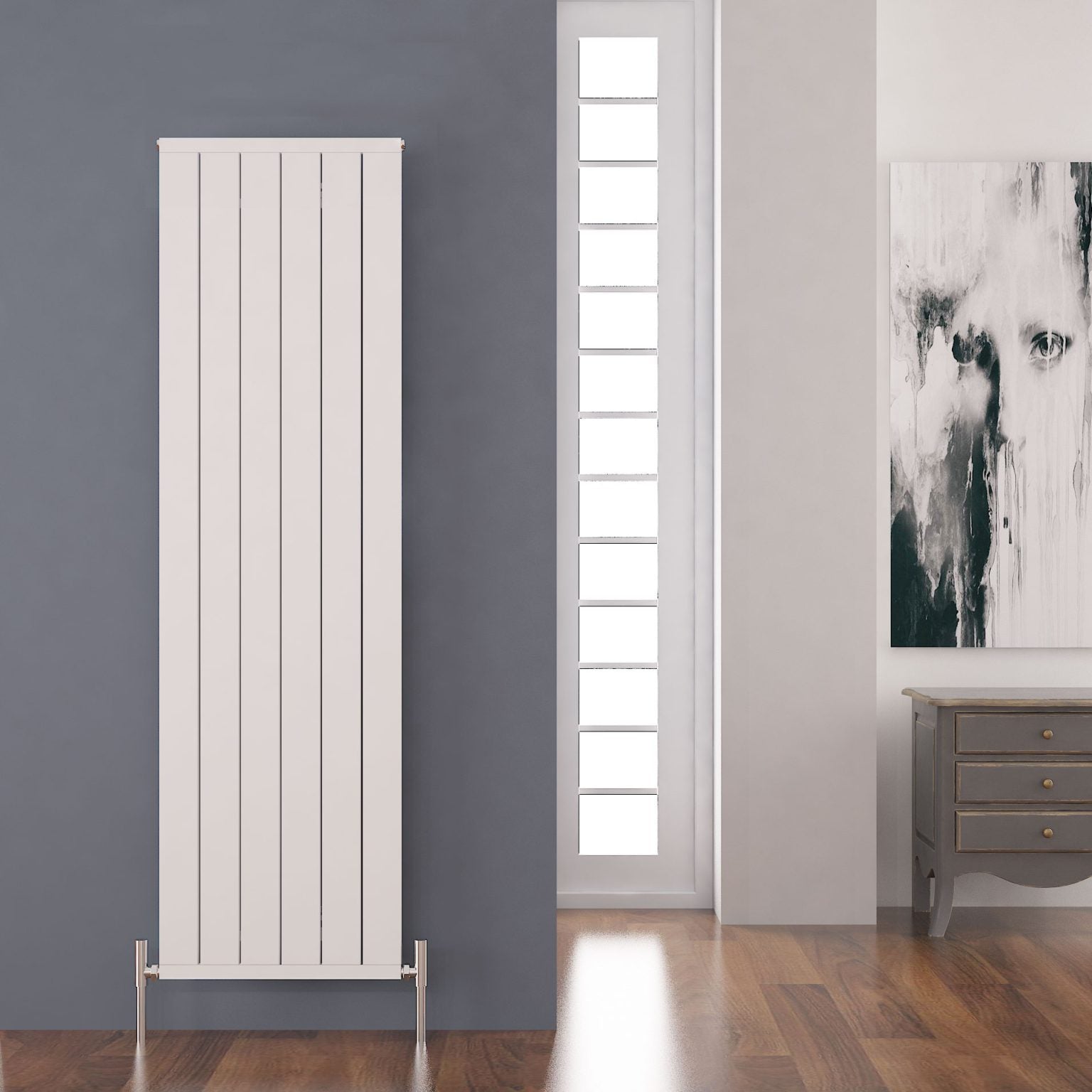 Carisa Mack Modest Vertical Designer Radiator | 2 colours, 3 sizes