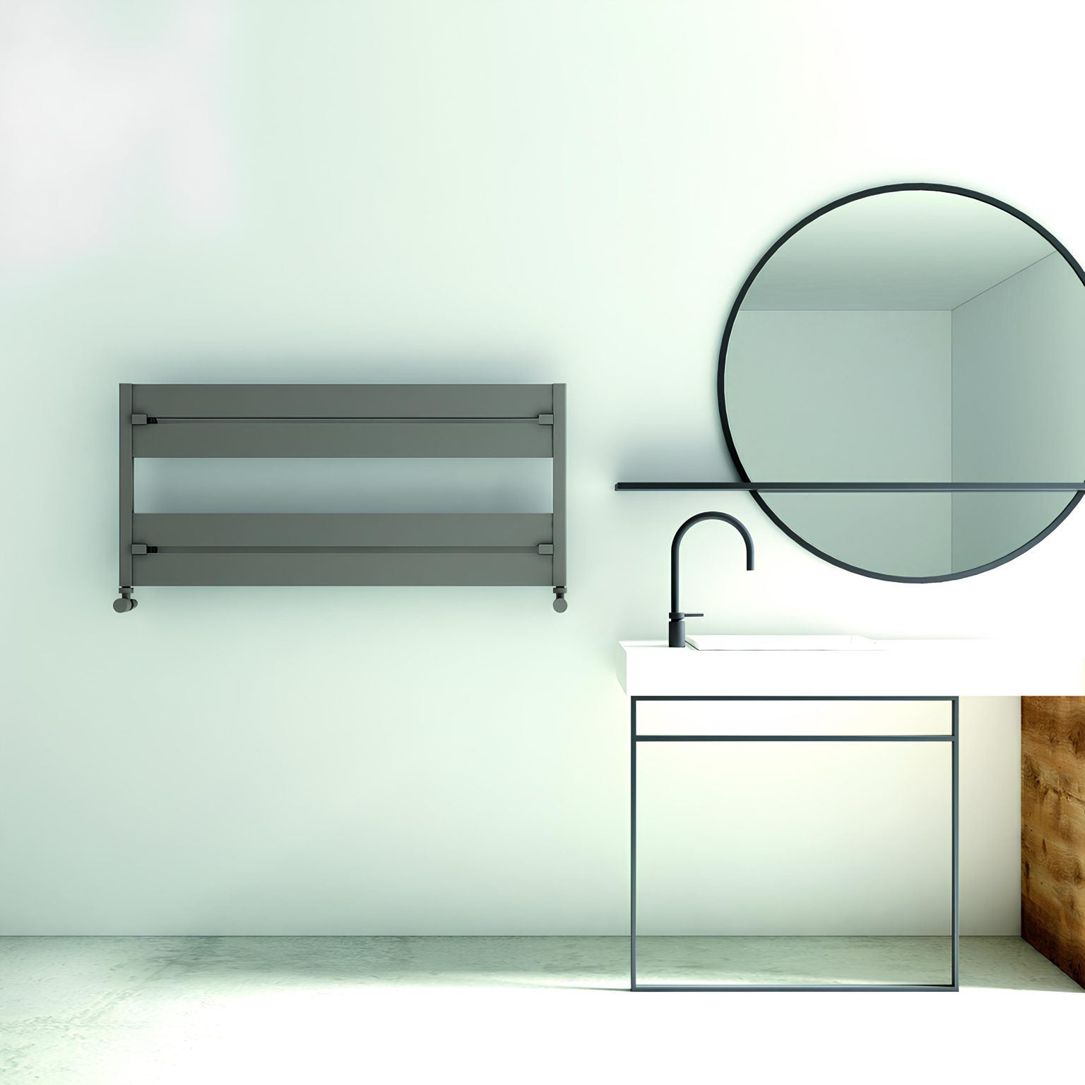 Carisa Mack Bathroom Horizontal Designer Towel Radiator | 2 colours, 2 sizes