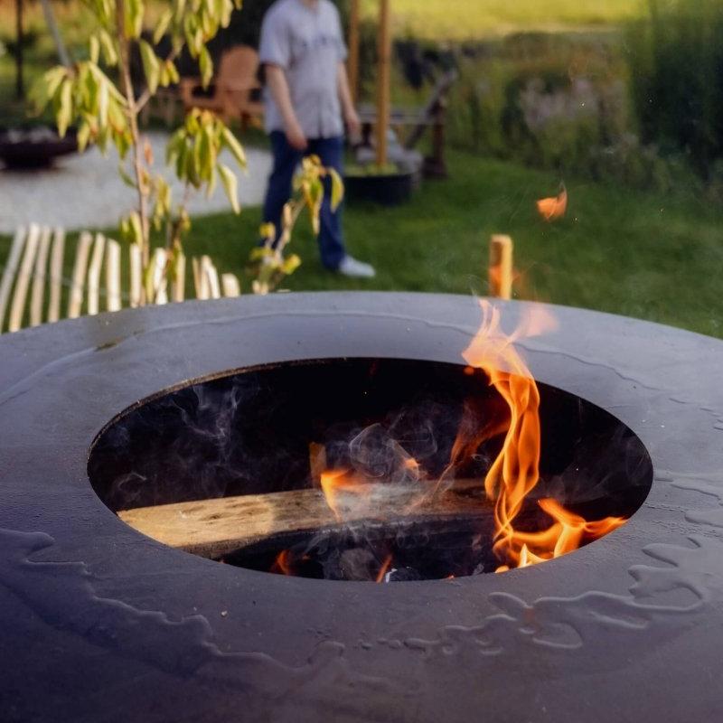 BonFeu BonBiza Island Corten Steel Outdoor Kitchen with Plancha - Patio Heater - Ice Cold Spice | Rust