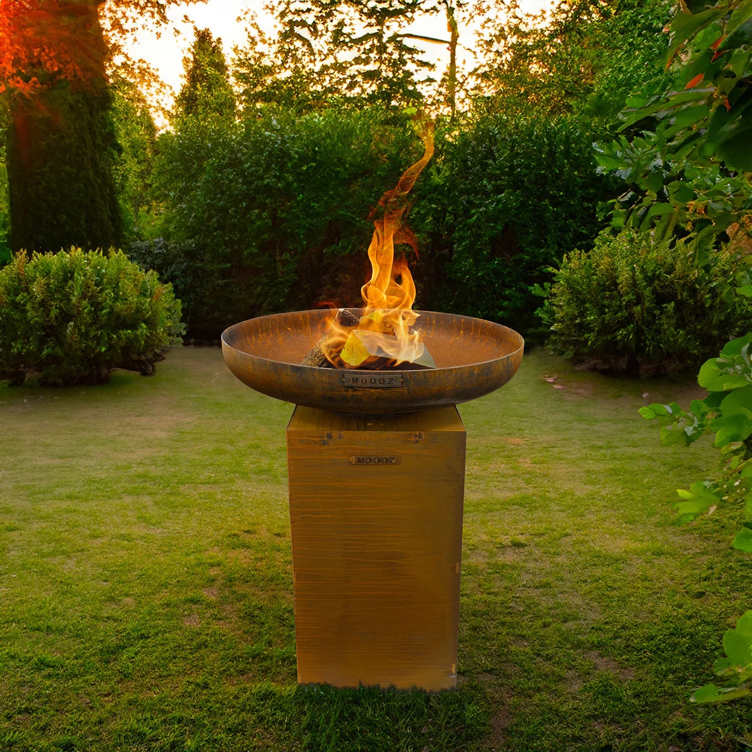 MOODZ Corten Steel Firebowl Base with Bowl
