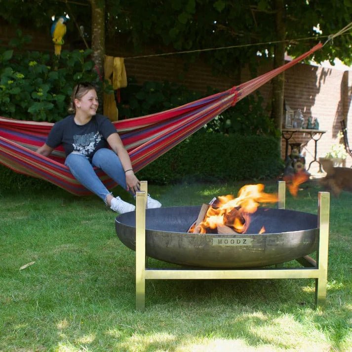 MOODZ Firebowl Feet Square - fireplace accessory - Ice Cold Spice | Stainless Steel Ø 60 cm