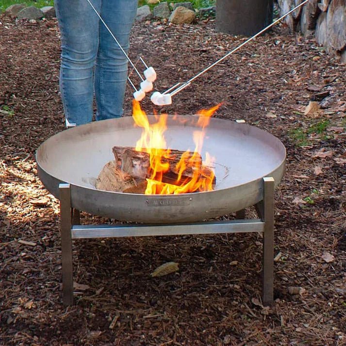 MOODZ Firebowl Feet Square - fireplace accessory - Ice Cold Spice | Stainless Steel Ø 60 cm