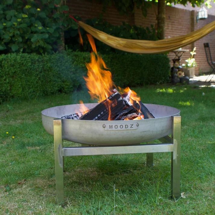 MOODZ Firebowl Feet Square - fireplace accessory - Ice Cold Spice | Stainless Steel Ø 60 cm