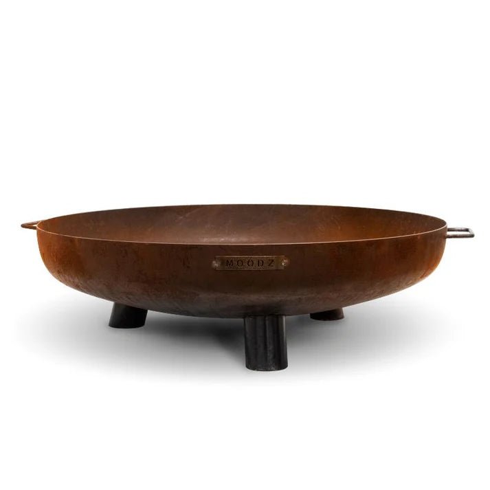 MOODZ Firebowl Feet & Handle - fireplace accessory - Ice Cold Spice | Corten Steel Ø 60 cm