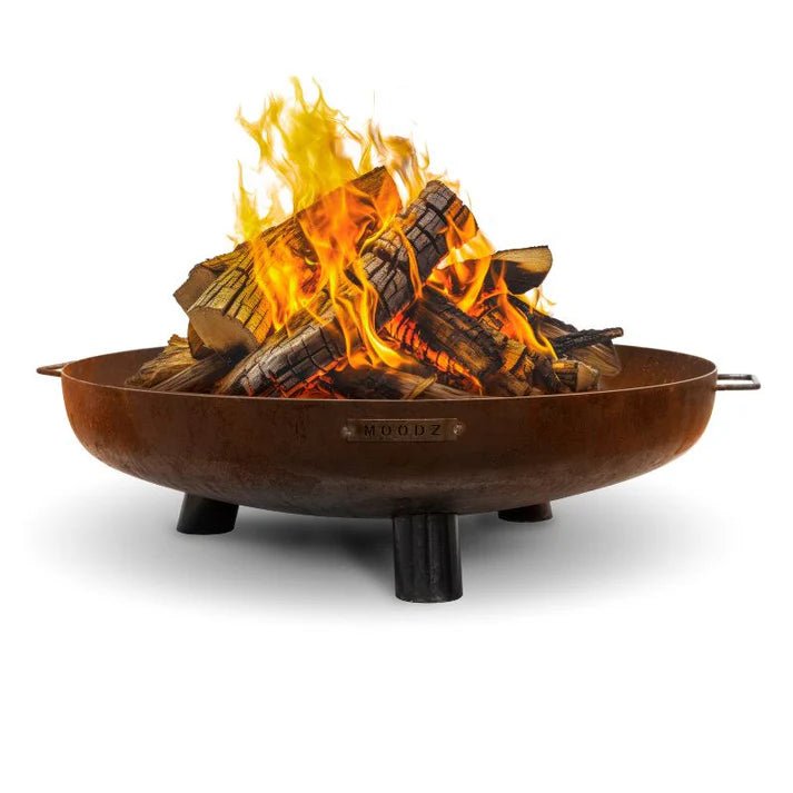 MOODZ Firebowl Feet & Handle - fireplace accessory - Ice Cold Spice | Corten Steel Ø 60 cm