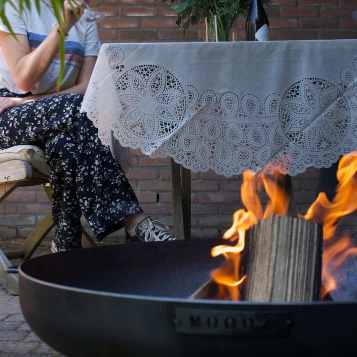 MOODZ Firebowl Feet & Handle - fireplace accessory - Ice Cold Spice | Corten Steel Ø 60 cm