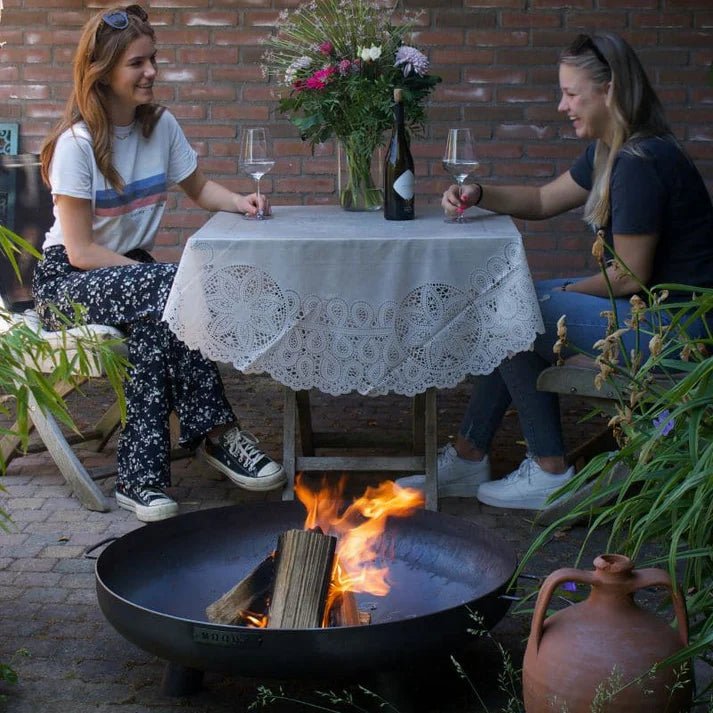 MOODZ Firebowl Feet & Handle - fireplace accessory - Ice Cold Spice | Corten Steel Ø 60 cm