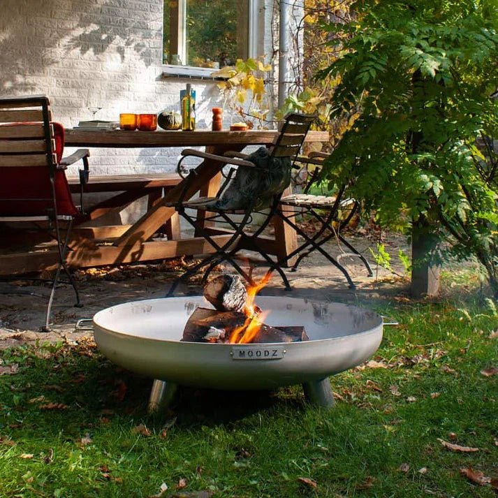 MOODZ Firebowl Feet & Handle - fireplace accessory - Ice Cold Spice | Corten Steel Ø 60 cm