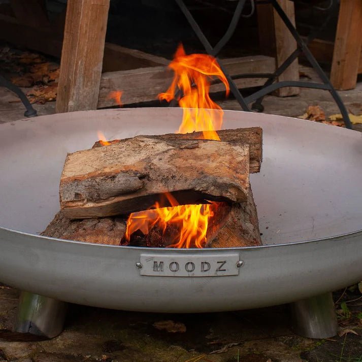 MOODZ Firebowl Feet & Handle - fireplace accessory - Ice Cold Spice | Corten Steel Ø 60 cm