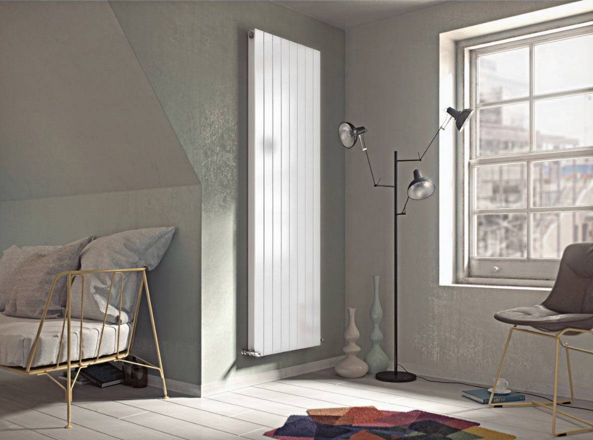 Eucotherm Mars Duo Vertical Flat Panel Designer Radiator in White | 1 colour, 10 sizes