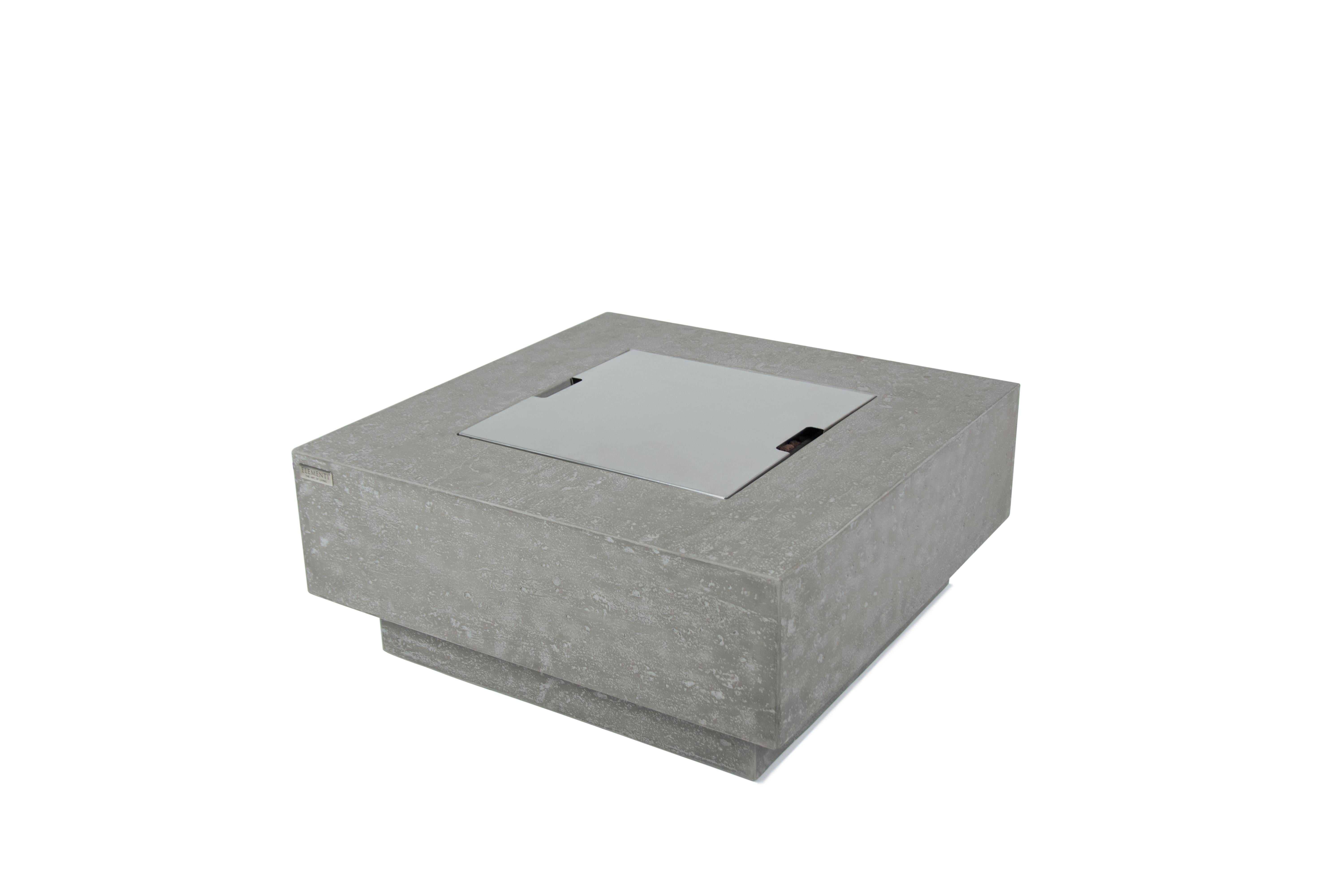 Elementi Manhattan Concrete Square Outdoor Fire Table
