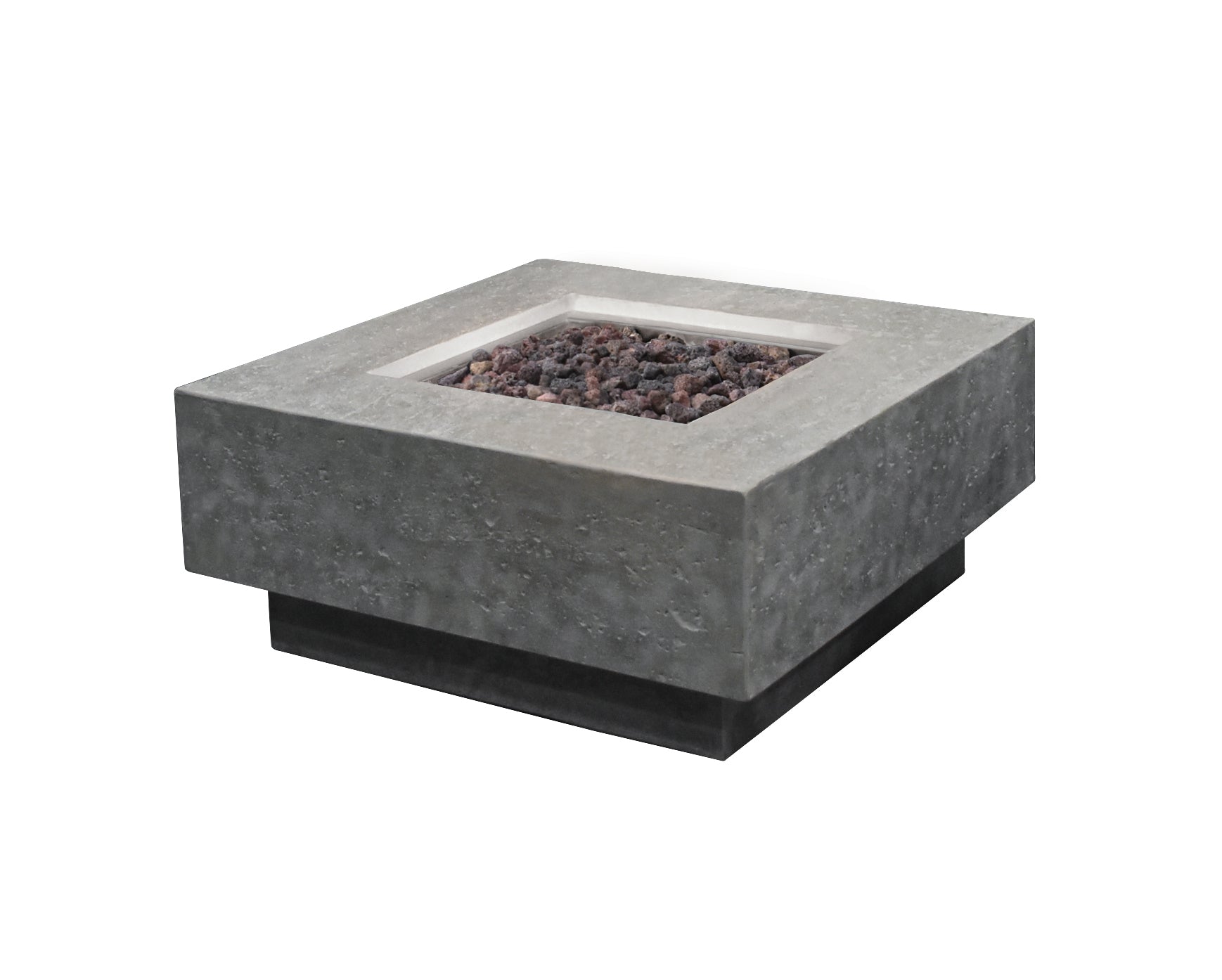 Elementi Manhattan Concrete Square Outdoor Fire Table