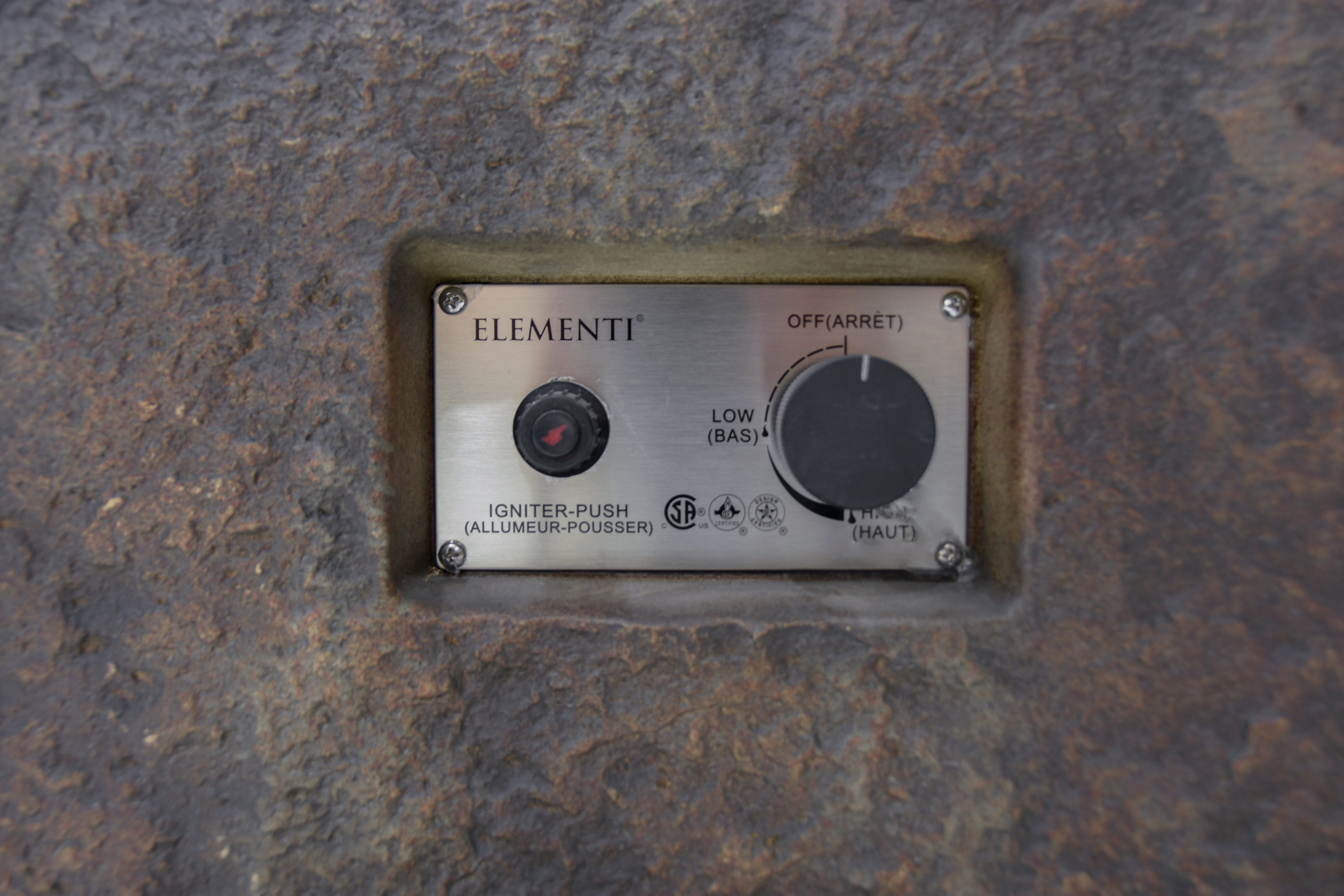 Elementi Columbia Octagonal Concrete Outdoor Fire Table