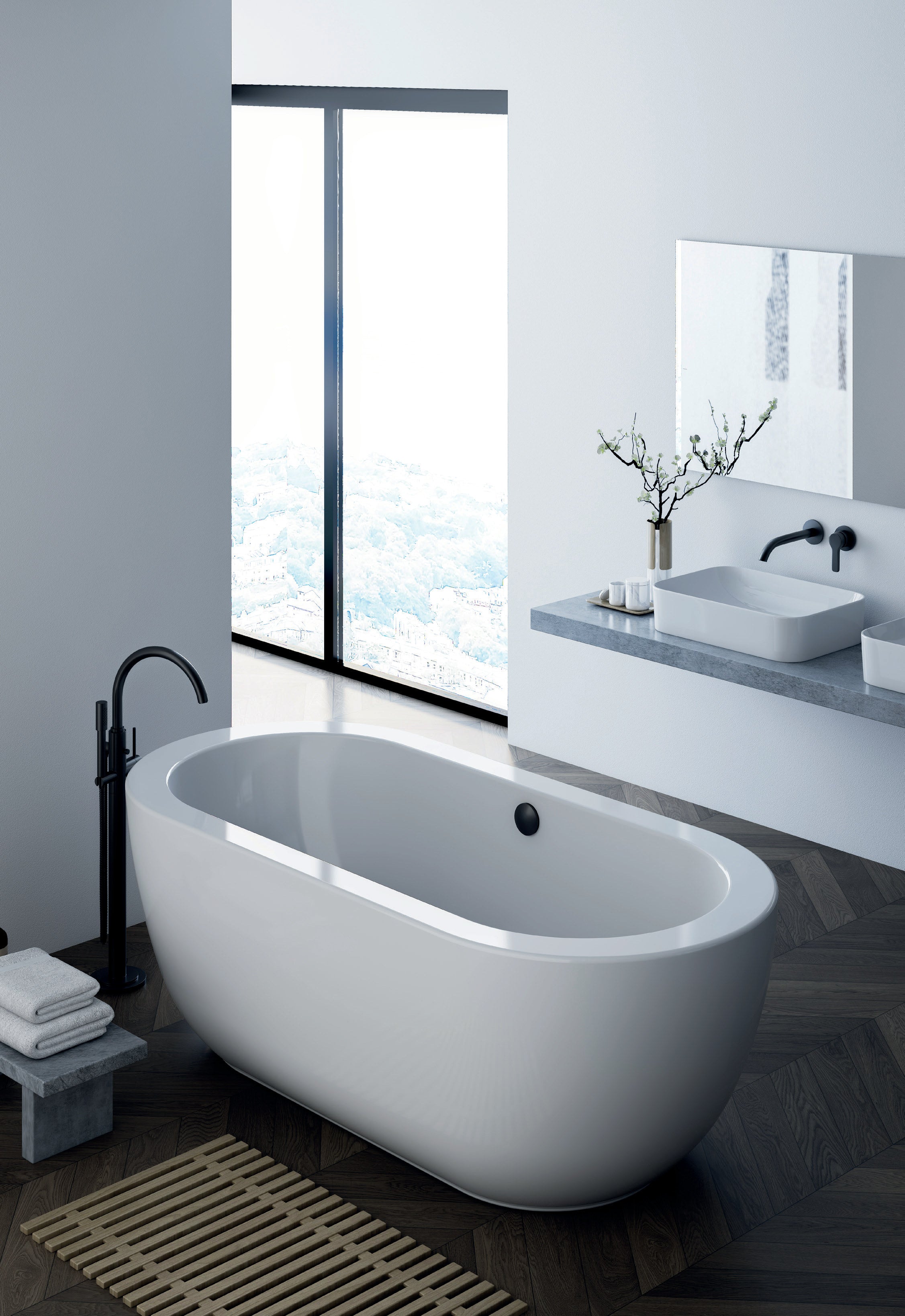 Vincent Alexander Olympia Oval Freestanding Bathtub