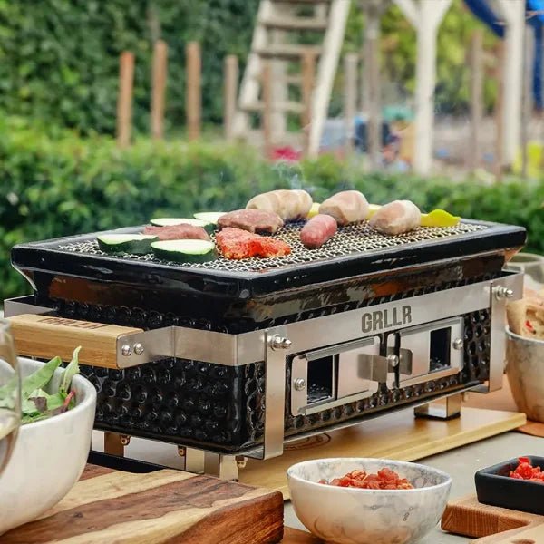 GRLLR Osaka Shichirin Rectangular Table Barbecue - outdoor grill - Ice Cold Spice | White