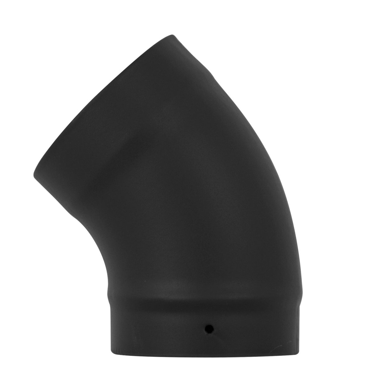 Carron 135 Degree Swept Elbow Stove Pipe - No Door - fireplace accessory - Ice Cold Spice | Matt Black