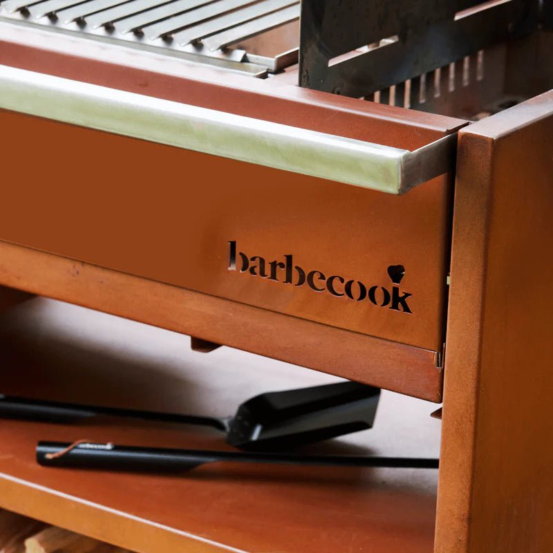 Barbecook Pedro Asado in Corten and Workstation - outdoor grill - Ice Cold Spice | Corten and Stainless Steel