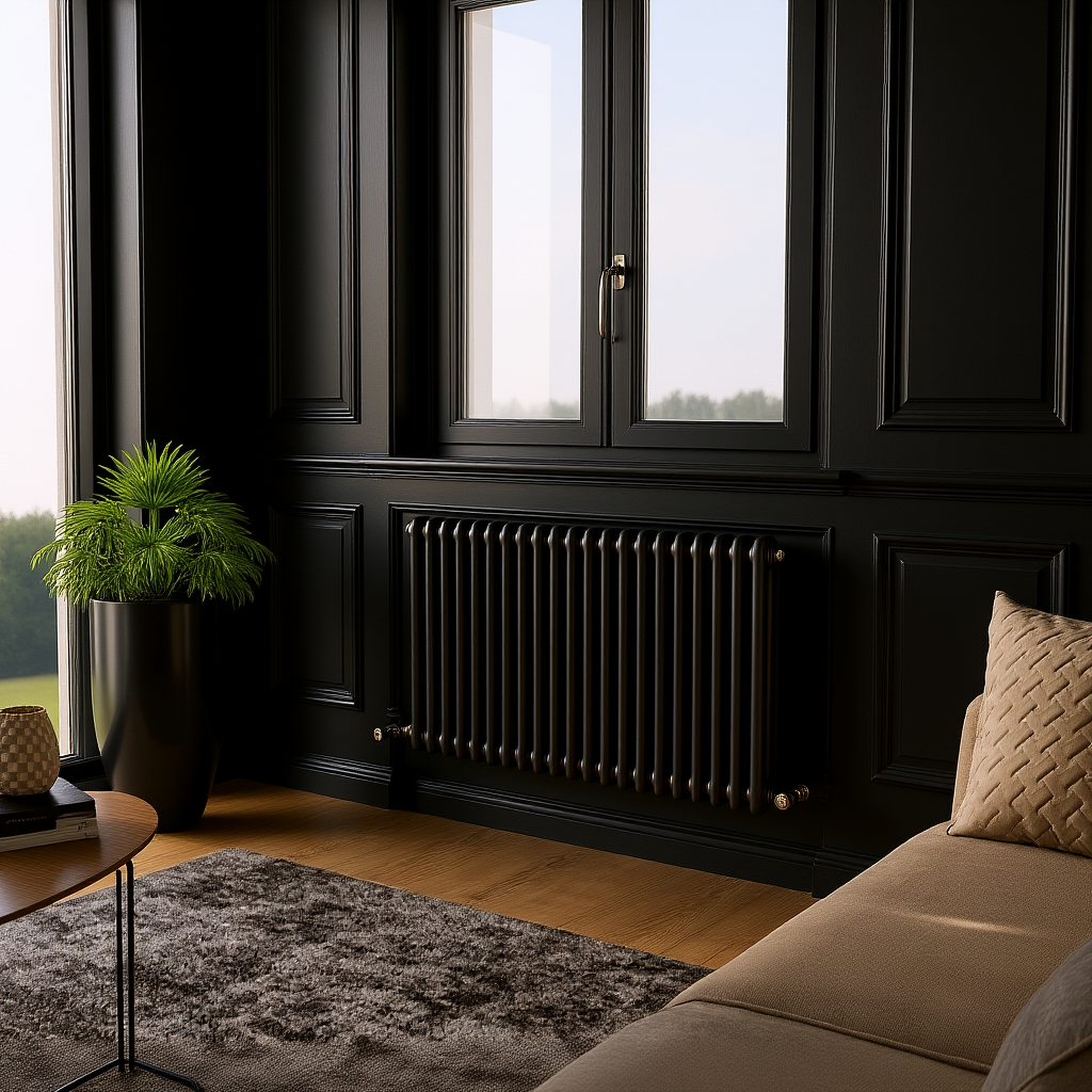 Eucotherm Phoenix Horizontal Steel Column Designer Radiator in Anthracite | 1 colour, 2 sizes