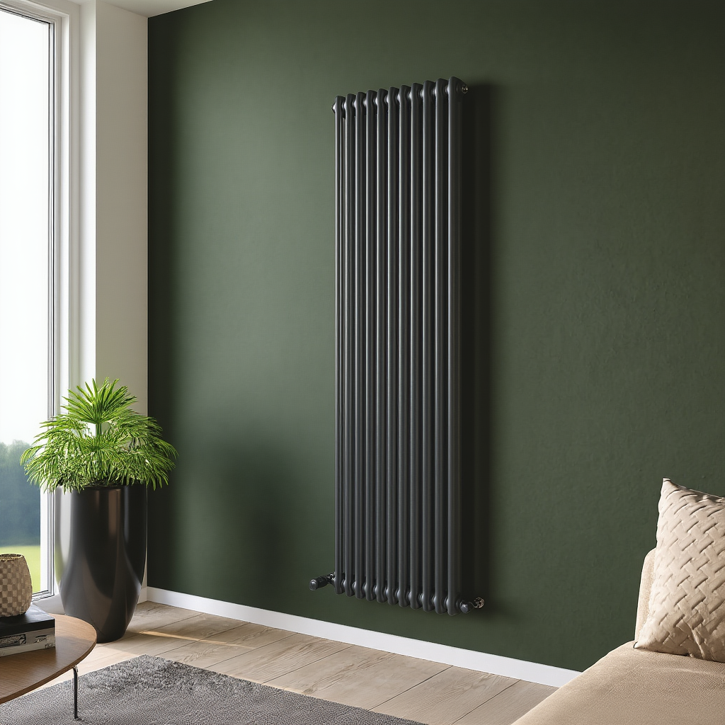 Eucotherm Phoenix Vertical Steel Column Designer Radiator in Anthracite | 1 colour, 5 sizes