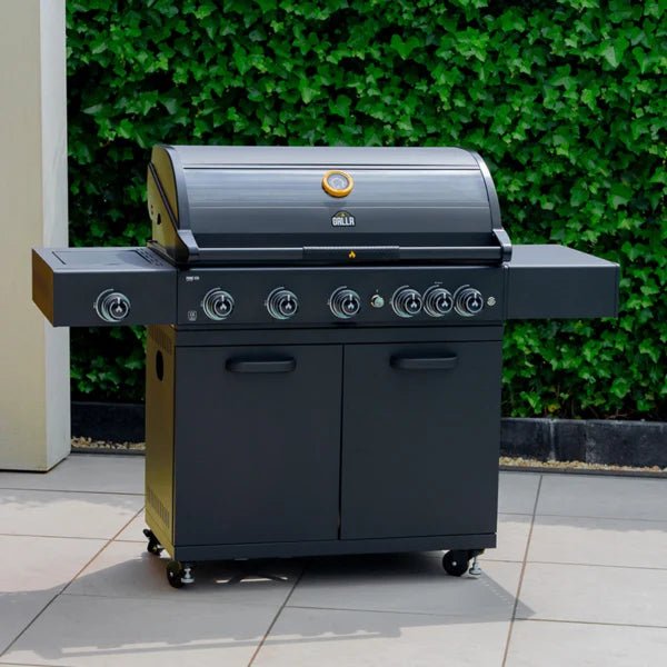 GRLLR Prime G5S 5 Burner Gas Barbecue with Back Burner and Side Burner - outdoor grill - Ice Cold Spice | Anthracite