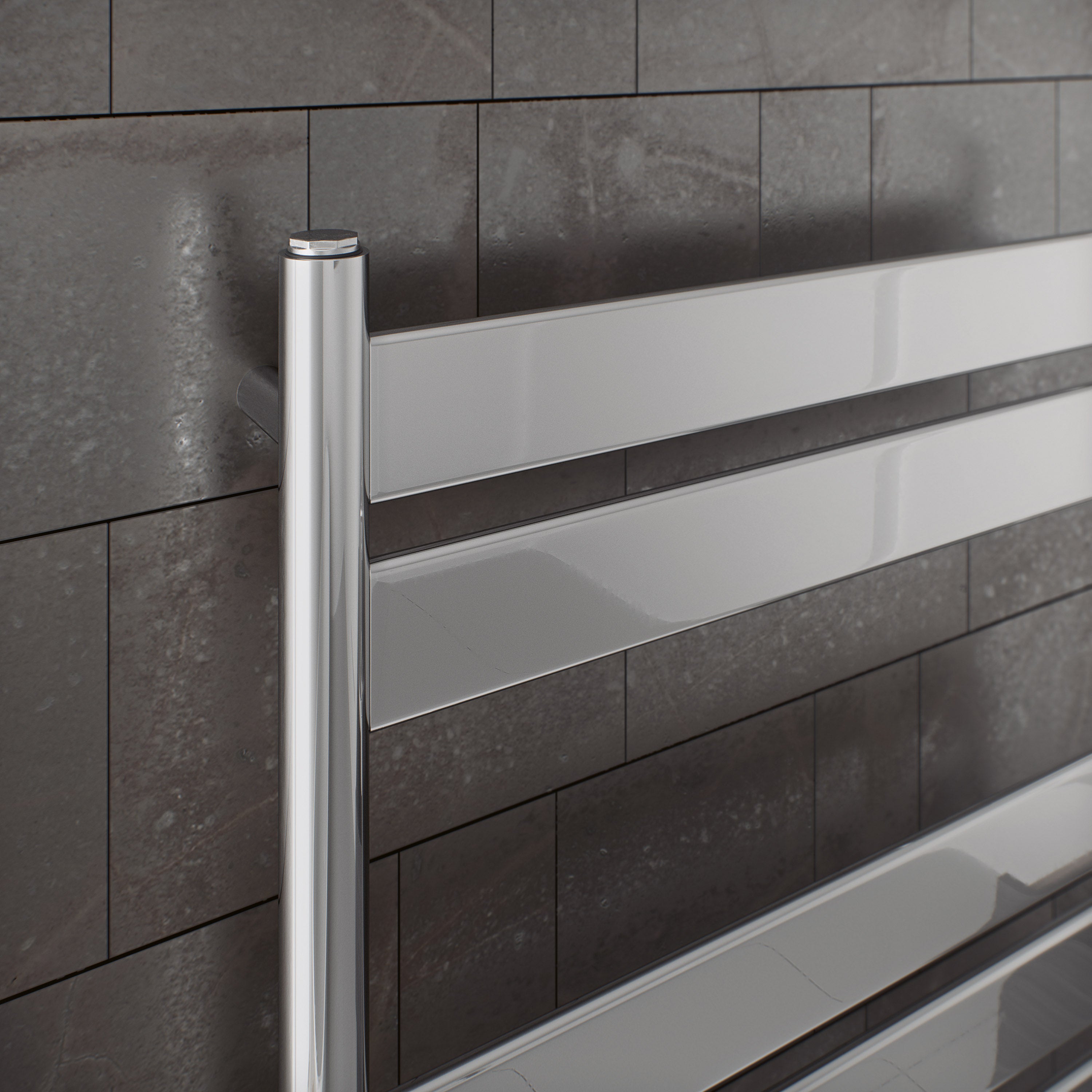 Eucotherm Primus Vito Chrome Steel Designer Towel Radiator | 1 colour, 3 sizes
