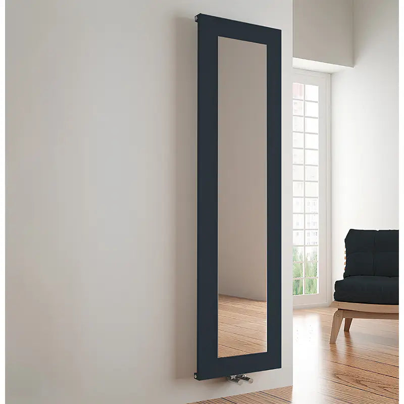 Carisa Quadro Vertical Anthracite Mirror Radiator