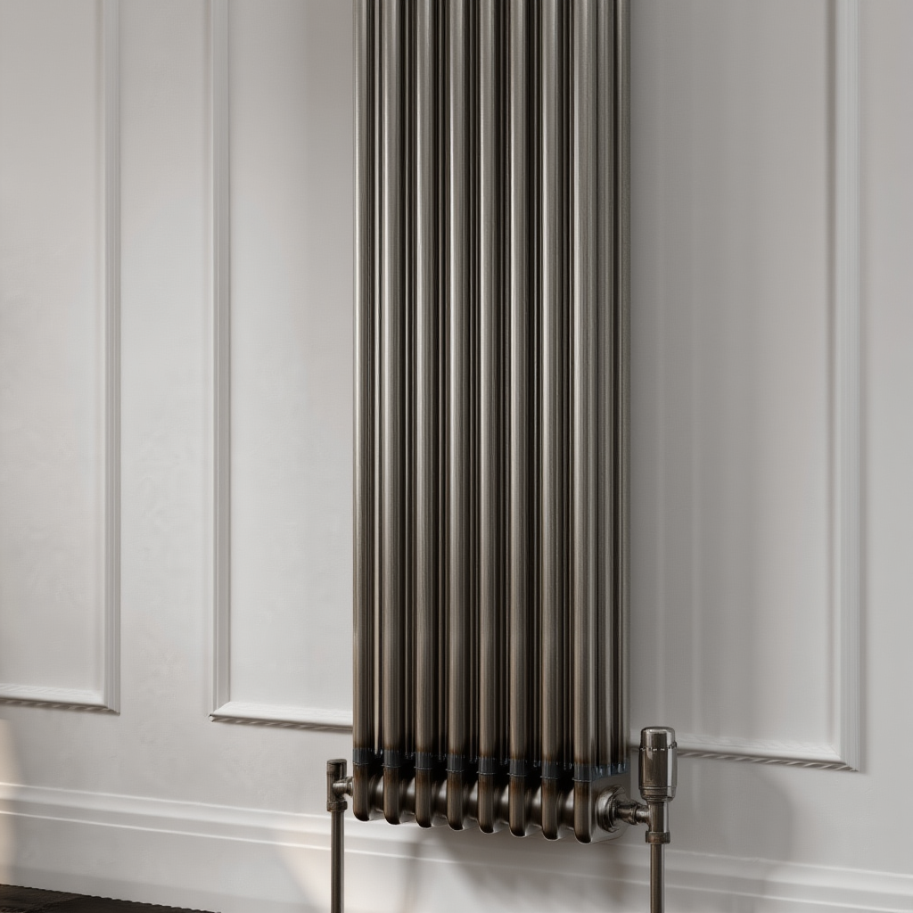Reina Colona Vertical Mild Steel Column Radiator in Raw Steel Lacquer | 1 colour, 4 sizes