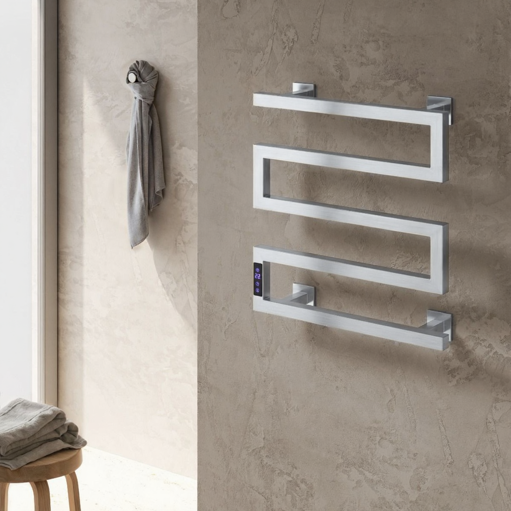 Reina Vispa Steel Dry Electric Heated Towel Rail 510H x 500W