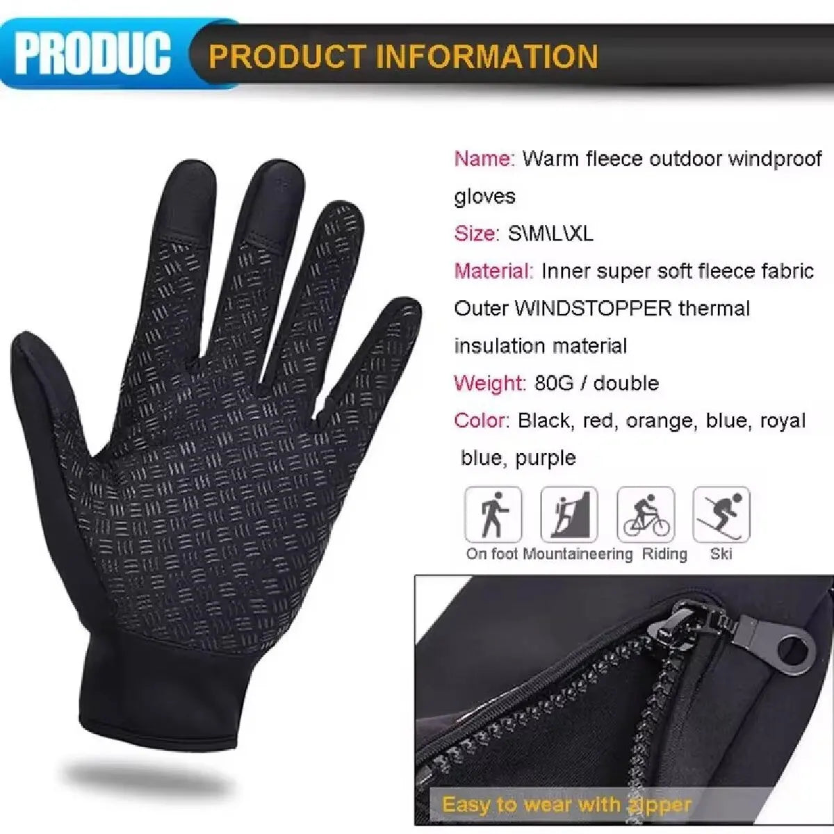 ICECOLDSPICE | Thermal Tech Gloves - Waterproof and Touchscreen