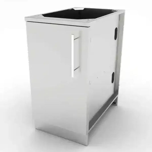 Sunstone Outdoor Kitchens Cabinet for Storage with Shelf (Left Opening) - outdoor grill - Ice Cold Spice | Light Brushed Stainless Steel