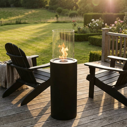 ScandiFlames Dualis Steel Freestanding Bioethanol Fireplace