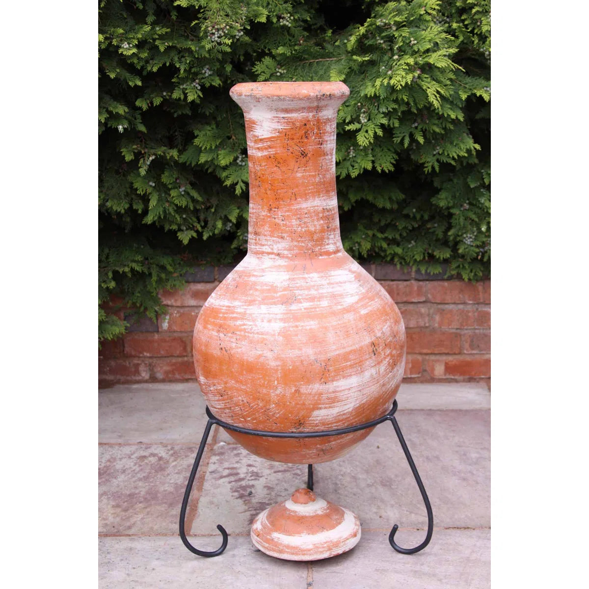 Gardeco Orange Sol Authentic Mexican Rustic Chimenea
