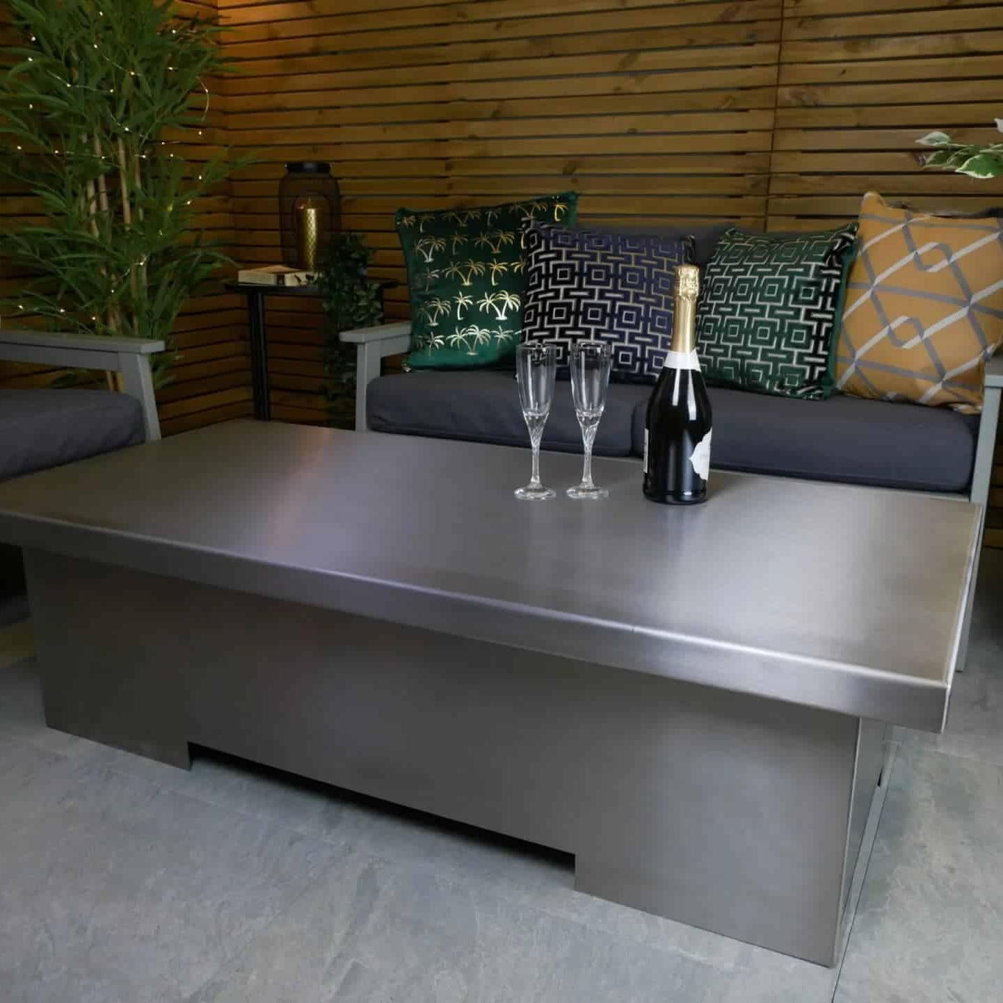 Stainless Steel Gladiator Fire Table - Fire Pit - Ice Cold Spice |