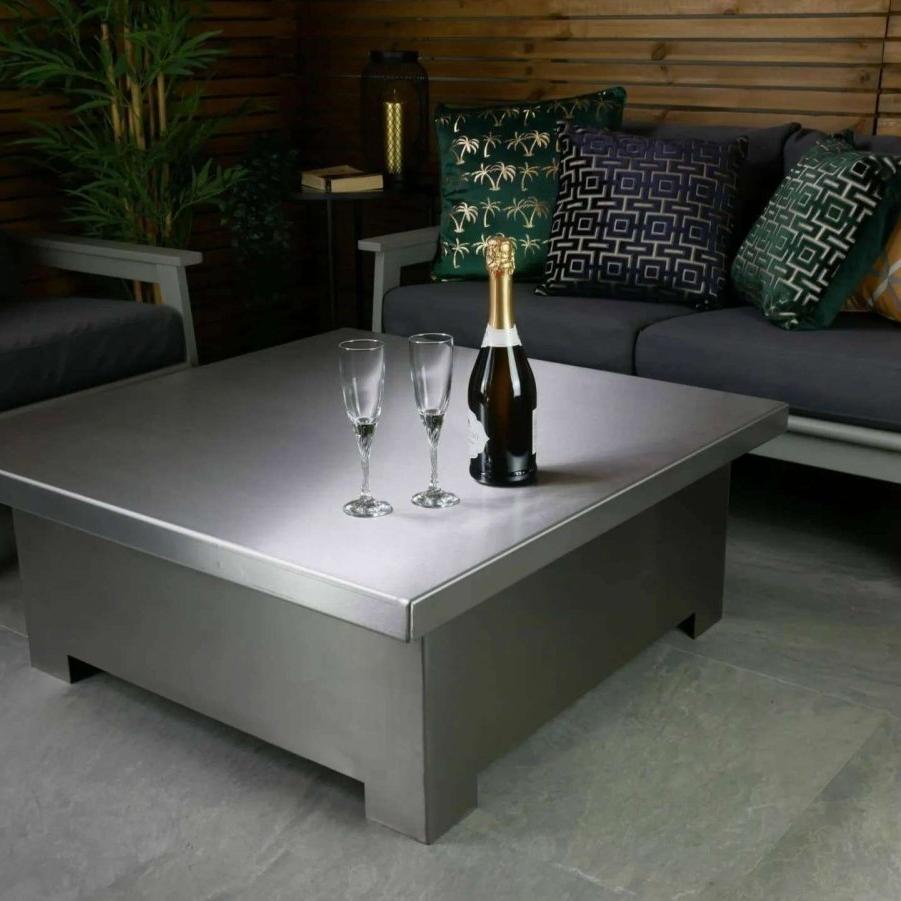 Stainless Steel Spartan Fire Table - Fire Pit - Ice Cold Spice |