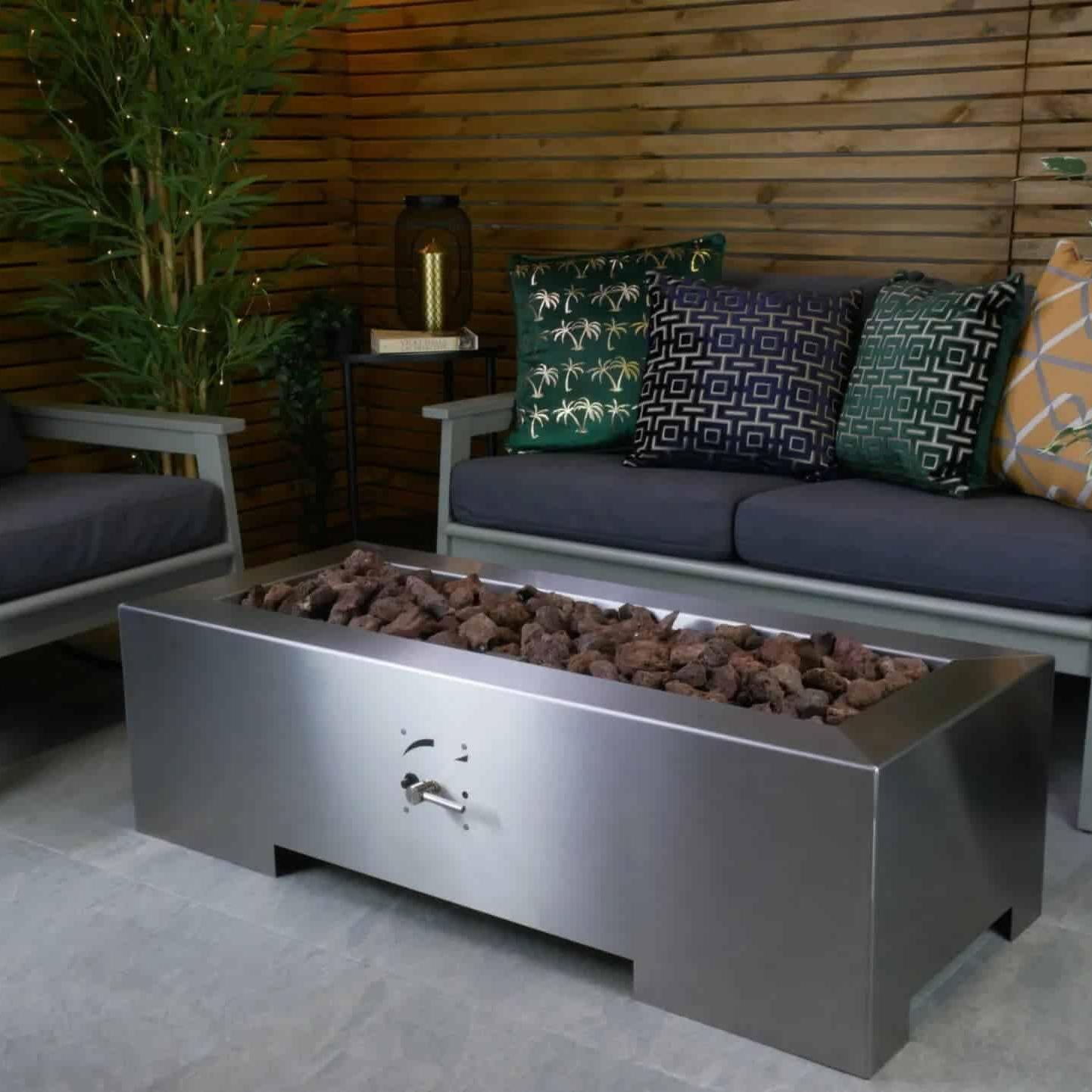 Stainless Steel Gladiator Fire Table - Fire Pit - Ice Cold Spice |