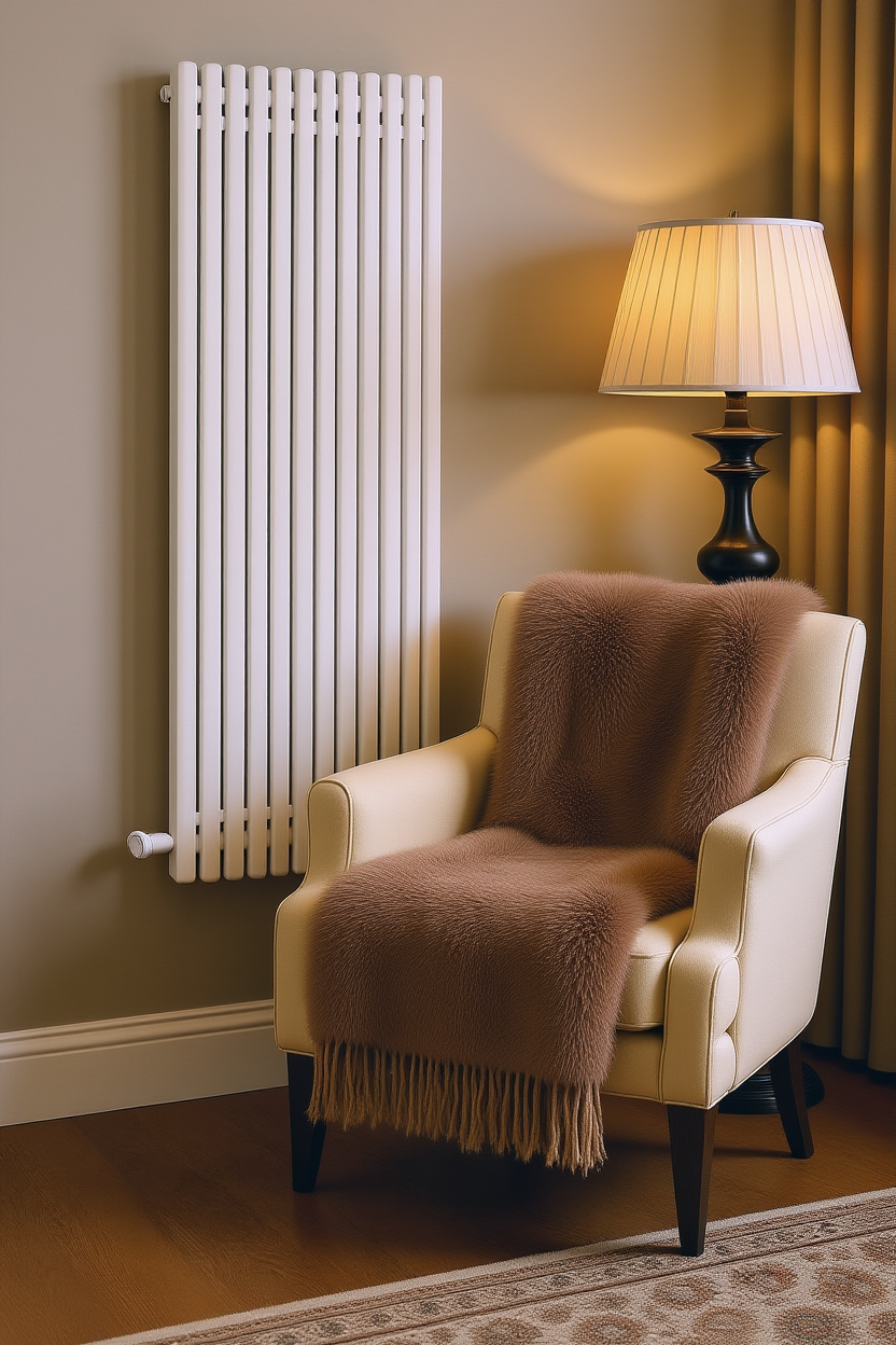 Eucotherm Supra Square Tube Vertical Radiator | 2 colours, 2 sizes