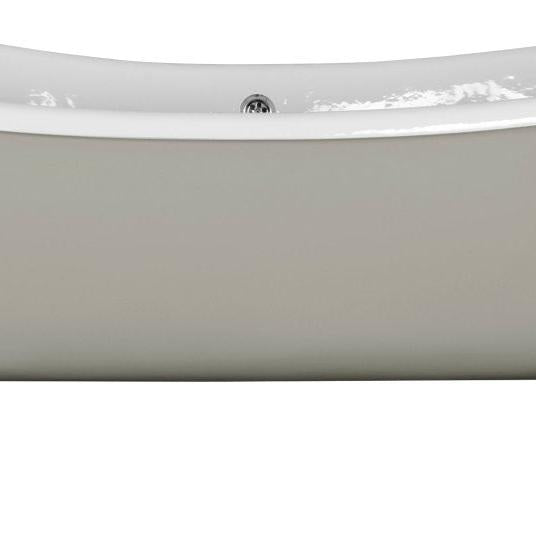 Hurlingham Tebb Cast Iron Bath - baths - Ice Cold Spice | Farrow & Ball Plummett L1840 x W790 x H750
