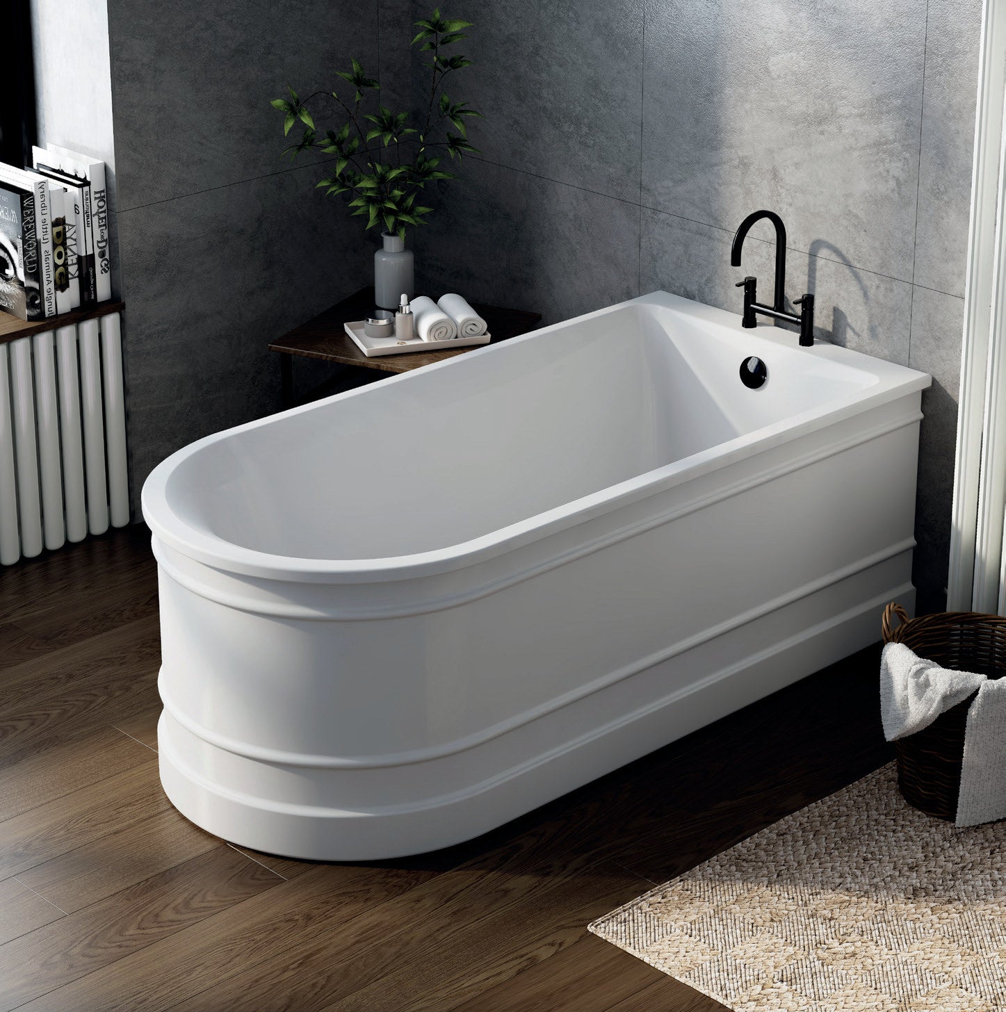 Vincent Alexander Forge Single Ended Oval Corner Bath