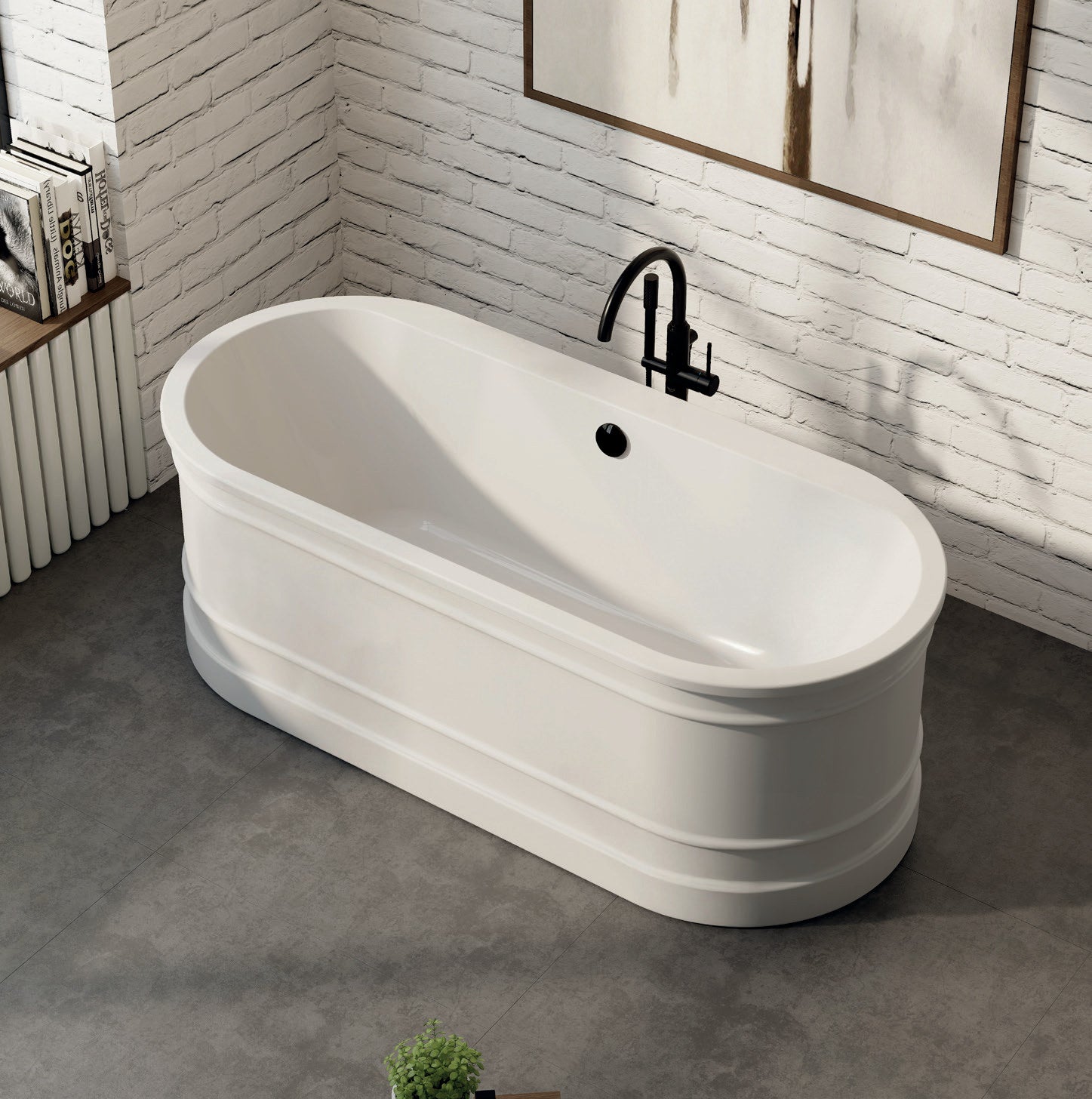 Vincent Alexander Forge Double Ended Oval Freestanding Bathtub