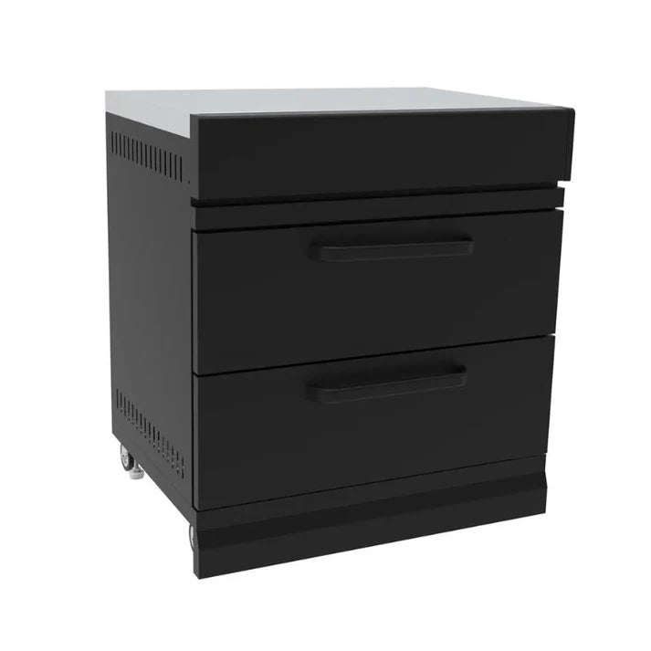 GRLLR Outdoor Kitchen - G4S 4 Burner BBQ, Fridge and Storage Unit - outdoor grill - Ice Cold Spice | Black