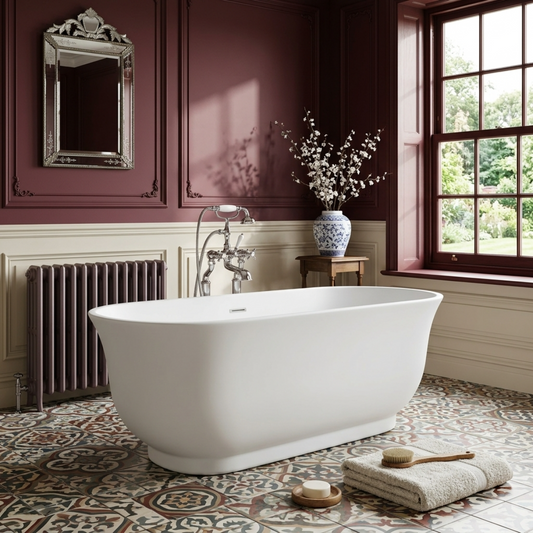 Vincent Alexander Fresia Double Ended Oval Freestanding Bathtub