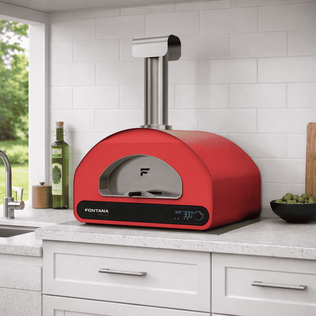 Fontana Volta 70 Dual Fuel in Rosso/Red Pizza Oven