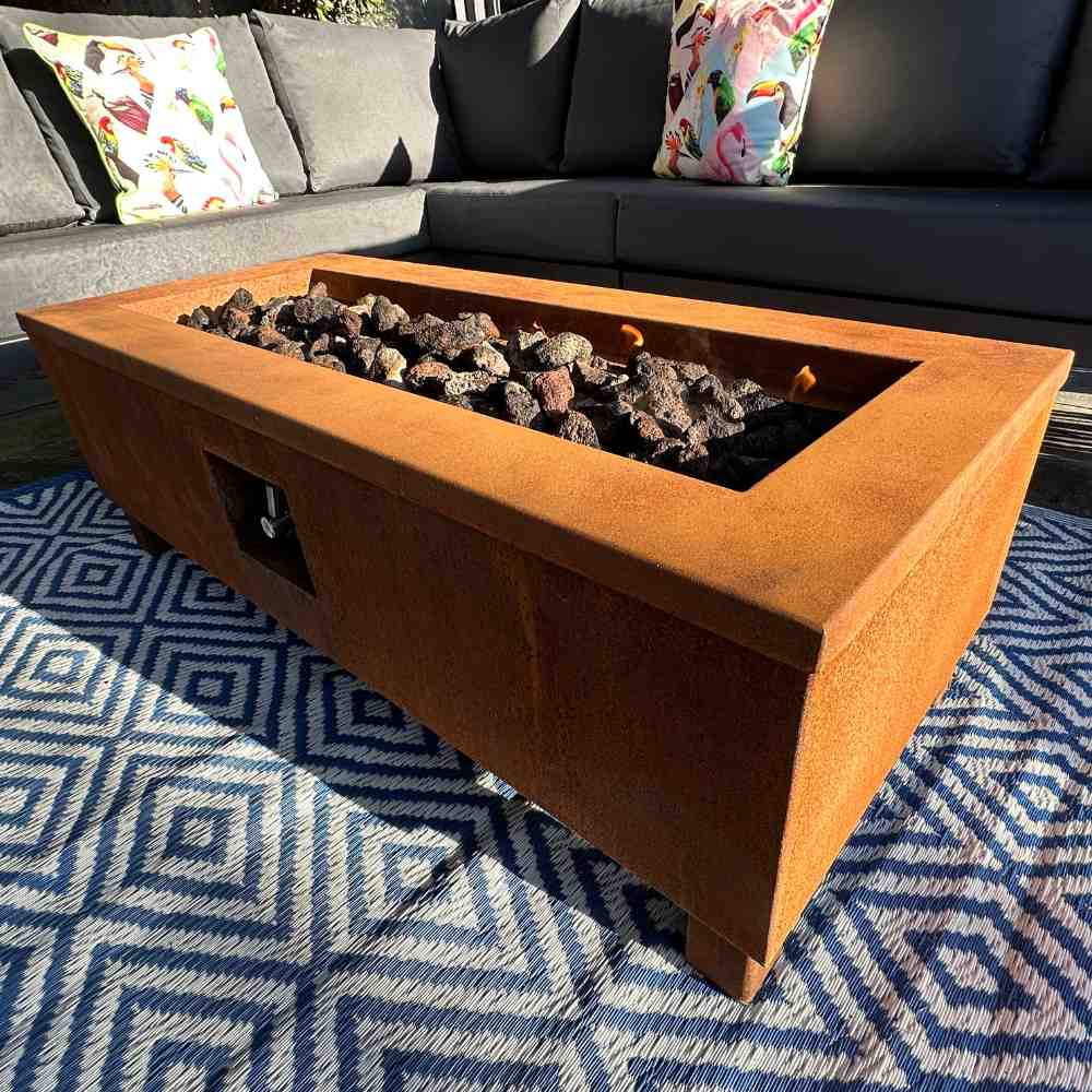 Gladiator Corten Steel Garden Fire Table 1200H x 500W