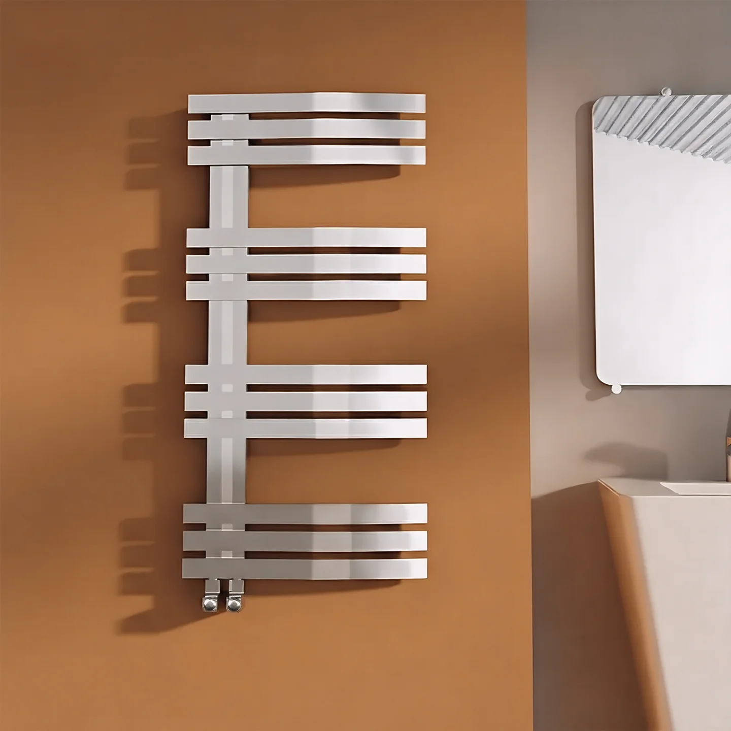 Carisa Alias Stainless Steel Designer Towel Radiator in Mirror Polish 1000H x 500W