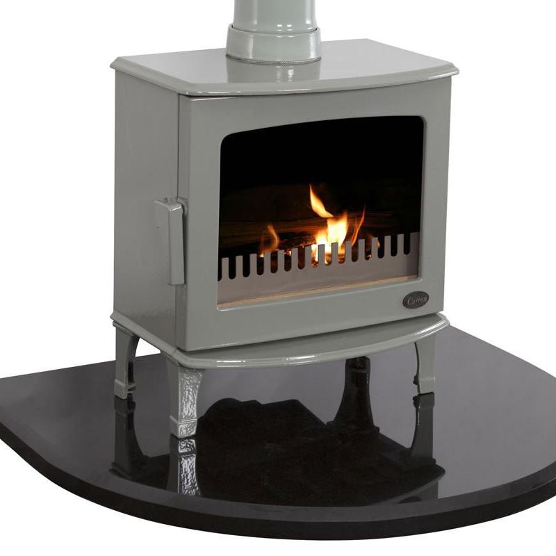 Carron Curved Stove Hearth - fireplace accessory - Ice Cold Spice | Black